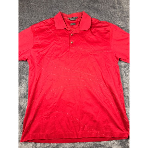 Nike Other - Nike Tiger Woods Collection Red Double Mercerized Cotton Golf Polo Shirt Mens L